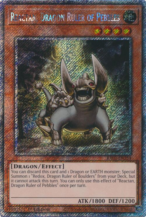 Reactan, Dragon Ruler of Pebbles (Platinum Secret Rare) [RA03-EN254] Platinum Secret Rare