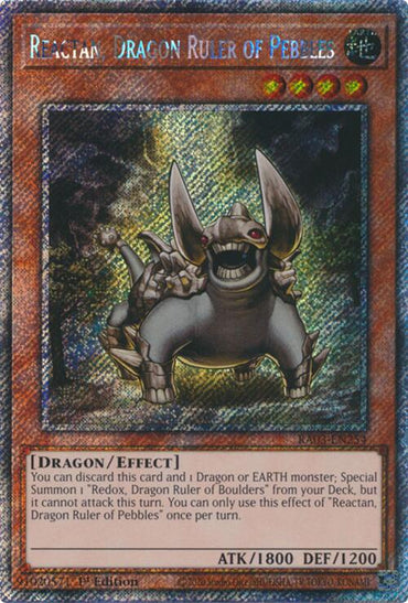 Reactan, Dragon Ruler of Pebbles (Platinum Secret Rare) [RA03-EN254] Platinum Secret Rare