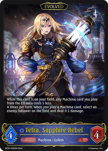 Tetra, Sapphire Rebel (Evolved) (BP07-036EN) [Verdant Steel]