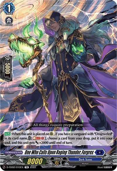 One Who Calls Upon Raging Thunder, Furgres (D-TD02/010EN) [Michiru Hazama -Demonic Jewel Dragon of the Four Flames-]