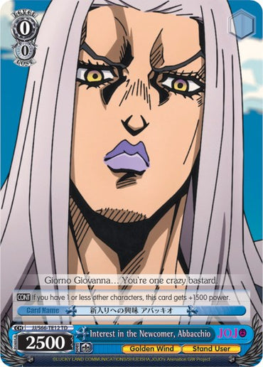 Interest in the Newcomer, Abbacchio (JJ/S66-TE12 TD) [JoJo's Bizarre Adventure: Golden Wind]