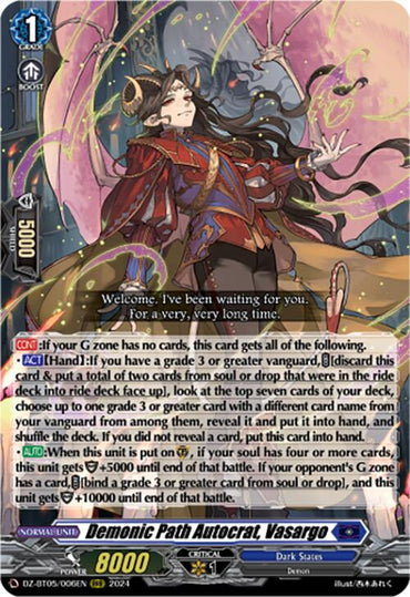 Demonic Path Autocrat, Vasargo (DZ-BT05/006EN) [DZ-BT05: Omniscient Awakening]