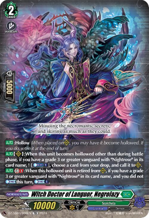 Witch Doctor of Languor, Negrolazy (DZ-SS03/006EN) [Stride Deckset -Nightrose-]