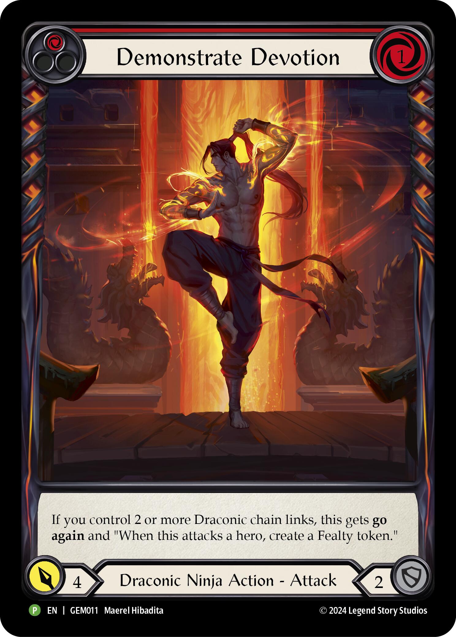 Demonstrate Devotion (Red) [GEM011] (GEM Pack 1)  Rainbow Foil