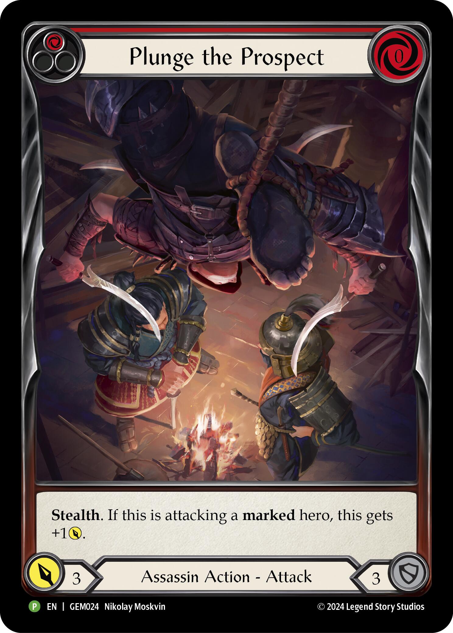 Plunge the Prospect (Red) [GEM024] (GEM Pack 1)  Rainbow Foil