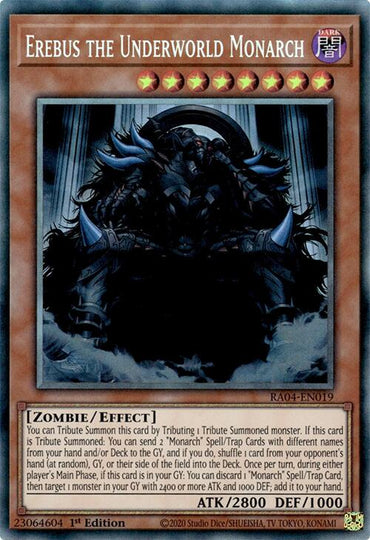 Erebus the Underworld Monarch [RA04-EN019] Prismatic Collector's Rare