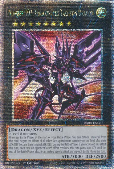 Number 107: Galaxy-Eyes Tachyon Dragon [RA04-EN067] Quarter Century Secret Rare