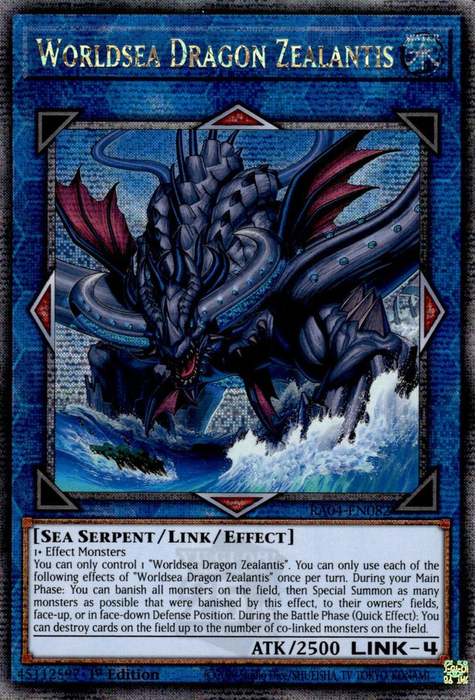 Worldsea Dragon Zealantis [RA04-EN082] Quarter Century Secret Rare