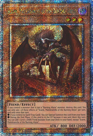 Scarm, Malebranche of the Burning Abyss [RA04-EN233] Quarter Century Secret Rare