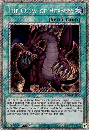 The Claw of Hermos [RA04-EN256] Platinum Secret Rare