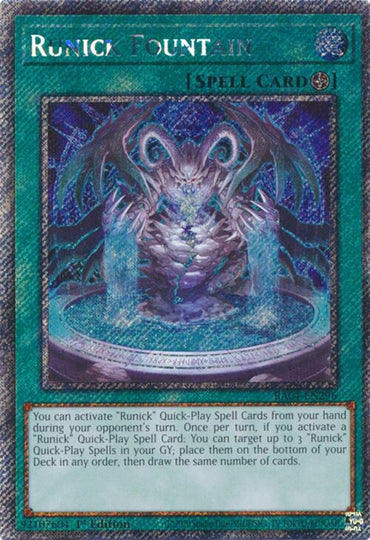 Runick Fountain [RA04-EN296] Platinum Secret Rare