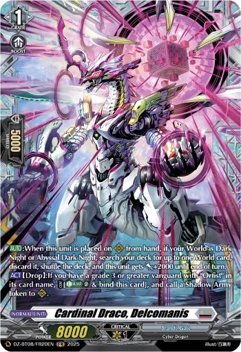Cardinal Draco, Decalcomanis (DZ-BT08/FR20EN) [Knights 0f Rebirth]