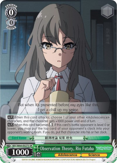 Observation Theory, Rio Futaba (SBY/W64-E027S SR) [Rascal Does Not Dream of Bunny Girl Senpai]