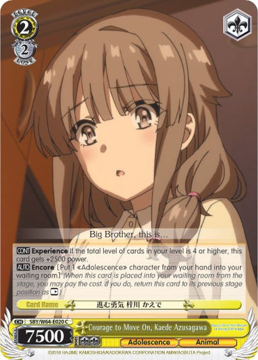 Courage to Move On, Kaede Azusagawa (SBY/W64-E020 C) [Rascal Does Not Dream of Bunny Girl Senpai]