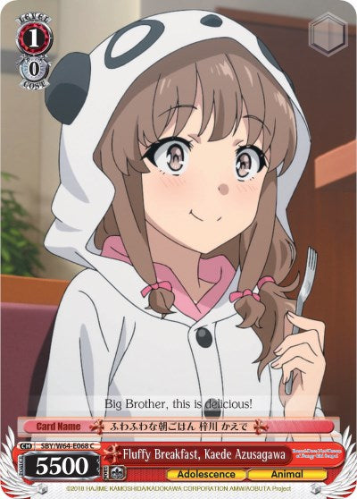 Fluffy Breakfast, Kaede Azusagawa (SBY/W64-E068 C) [Rascal Does Not Dream of Bunny Girl Senpai]