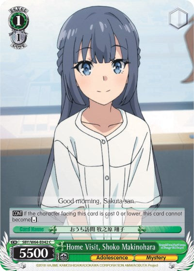 Home Visit, Shoko Makinohara (SBY/W64-E042 C) [Rascal Does Not Dream of Bunny Girl Senpai]