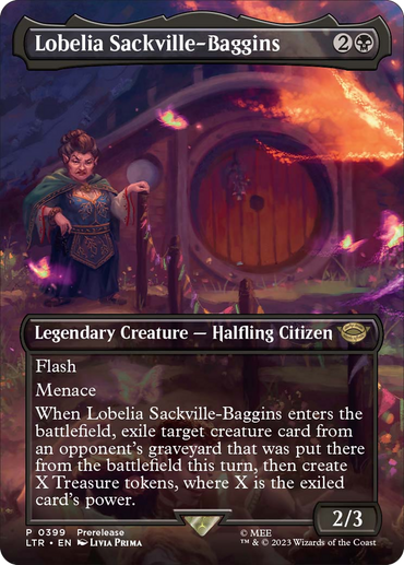 Lobelia Sackville-Baggins (Borderless Alternate Art) [The Lord of the Rings: Tales of Middle-Earth]