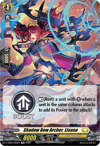 Shadow Bow Archer, Lisana (D-TD03/009EN) [Raika Koshiba -Skyfall Executors-]