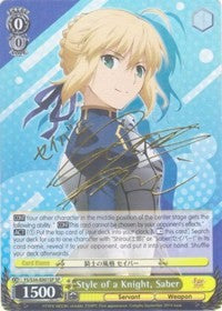 Style of a Knight, Saber (FS/S34-E001SP SP) [Fate/Stay Night [Unlimited Blade Works]]