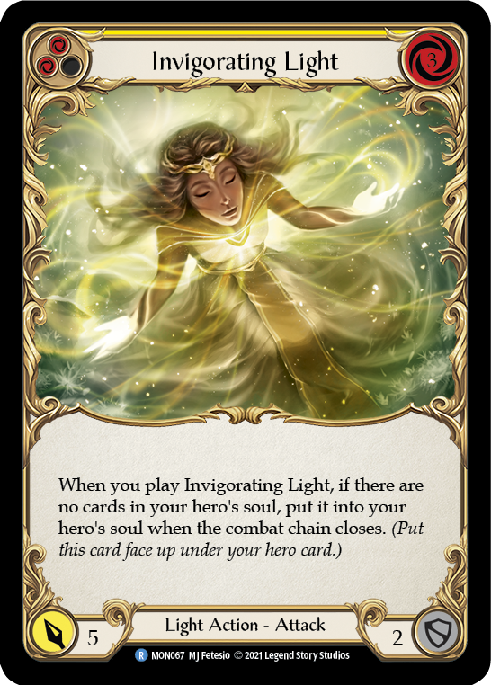 Invigorating Light (Yellow) [MON067-RF] (Monarch)  1st Edition Rainbow Foil