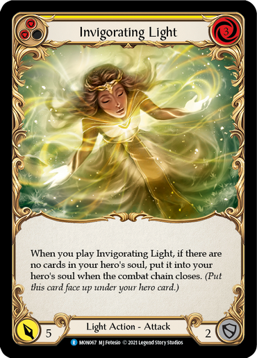 Invigorating Light (Yellow) [MON067-RF] (Monarch)  1st Edition Rainbow Foil