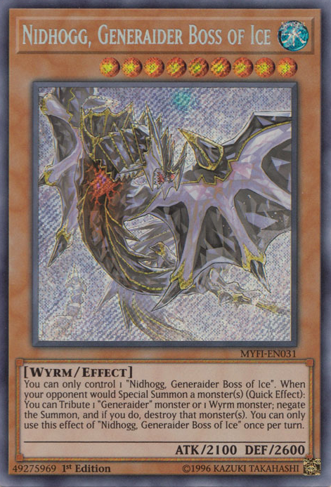 Nidhogg, Generaider Boss of Ice [MYFI-EN031] Secret Rare