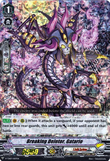 Breaking Deletor, Gatario (Parallel Foil) (V-TD07/007EN) [Kouji Ibuki]