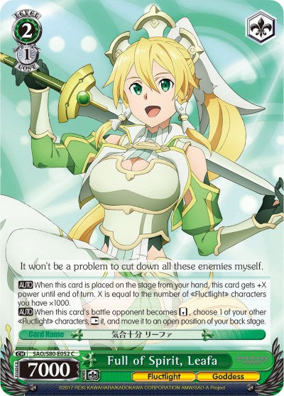 Full of Spirit, Leafa (SAO/S80-E052 C) [Sword Art Online -Alicization- Vol.2]