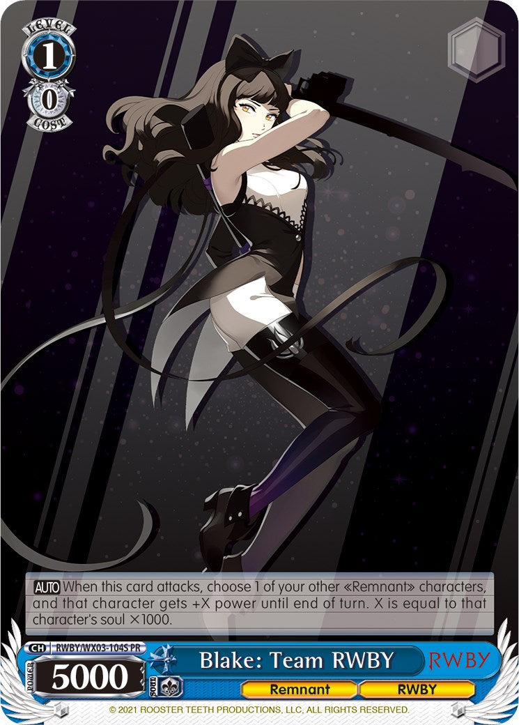 Blake: Team RWBY (RWBY/WX03-104S PR) (Alternate Art) [RWBY]