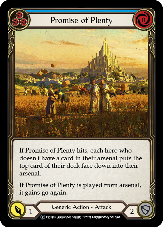 Promise of Plenty (Blue) [U-CRU185-RF] (Crucible of War Unlimited)  Unlimited Rainbow Foil