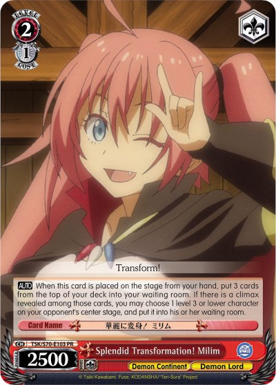 Splendid Transformation! Milim (TSK/S70-E103 PR) [That Time I Got Reincarnated as a Slime]