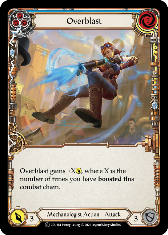 Overblast (Blue) [U-CRU114-RF] (Crucible of War Unlimited)  Unlimited Rainbow Foil