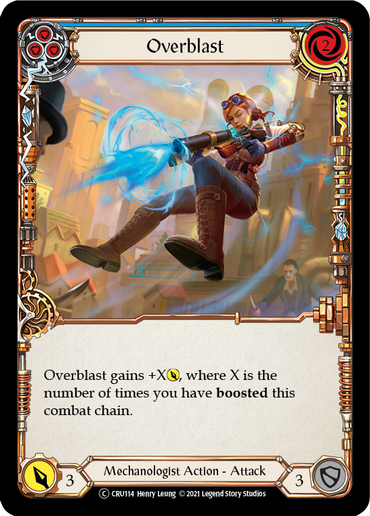 Overblast (Blue) [U-CRU114-RF] (Crucible of War Unlimited)  Unlimited Rainbow Foil