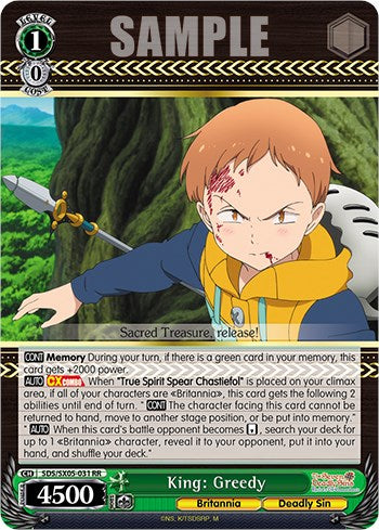 King: Greedy (Foil) [The Seven Deadly Sins: Revival of The Commandments]