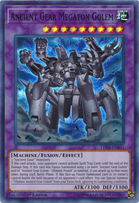 Ancient Gear Megaton Golem [LED2-EN031] Super Rare