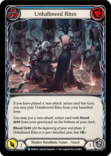 Unhallowed Rites (Blue) [MON161] (Monarch)  1st Edition Normal