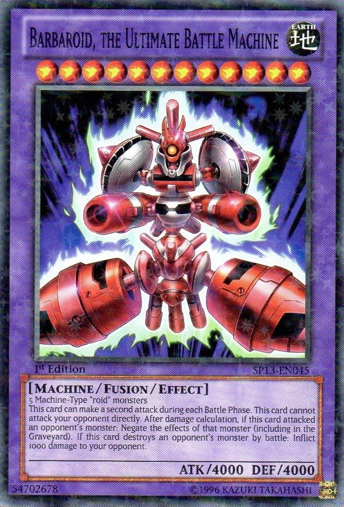 Barbaroid, the Ultimate Battle Machine [SP13-EN045] Starfoil Rare