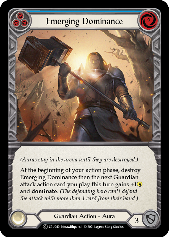 Emerging Dominance (Blue) [U-CRU040-RF] (Crucible of War Unlimited)  Unlimited Rainbow Foil
