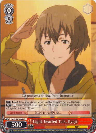 Light-hearted Talk, Kyoji (SAO/S47-E063 C) [Sword Art Online Re: Edit]