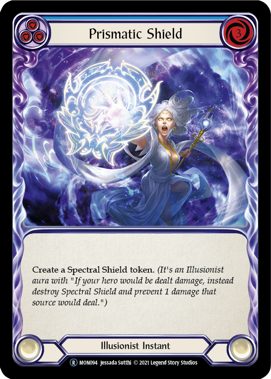 Prismatic Shield (Blue) [U-MON094-RF] (Monarch Unlimited)  Unlimited Rainbow Foil