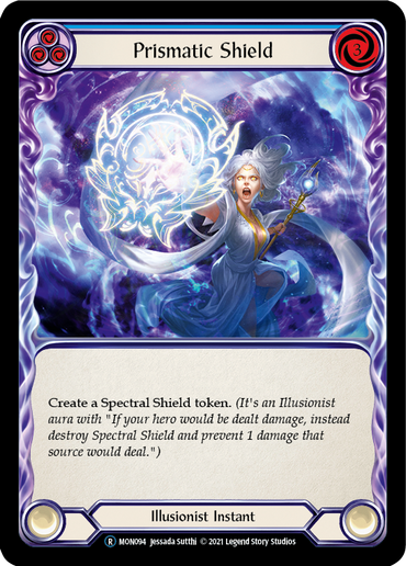 Prismatic Shield (Blue) [U-MON094-RF] (Monarch Unlimited)  Unlimited Rainbow Foil