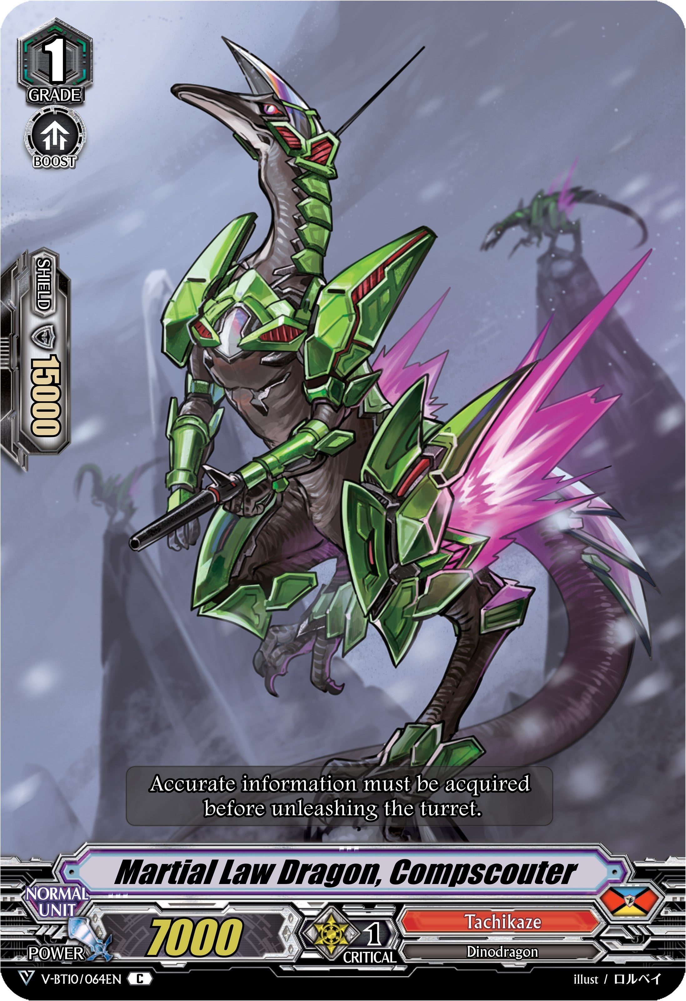Martial Law Dragon, Compscouter (V-BT10/064EN) [Phantom Dragon Aeon]