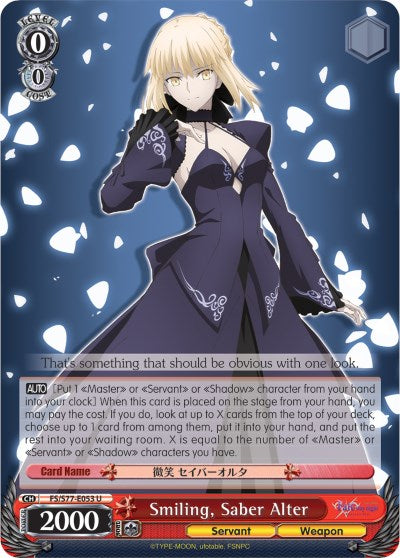 Smiling, Saber Alter (FS/S77-E053 U) [Fate/Stay Night [Heaven's Feel] Vol.2]