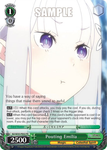 Pouting Emilia (RZ/SE35-PE02 PR) (Promo) [Re:ZERO: The Frozen Bond]