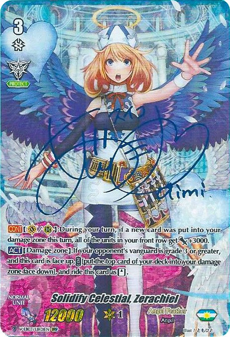 Solidify Celestial, Zerachiel (Blue Signature) (V-EB03/UR01EN) [ULTRARARE MIRACLE COLLECTION]