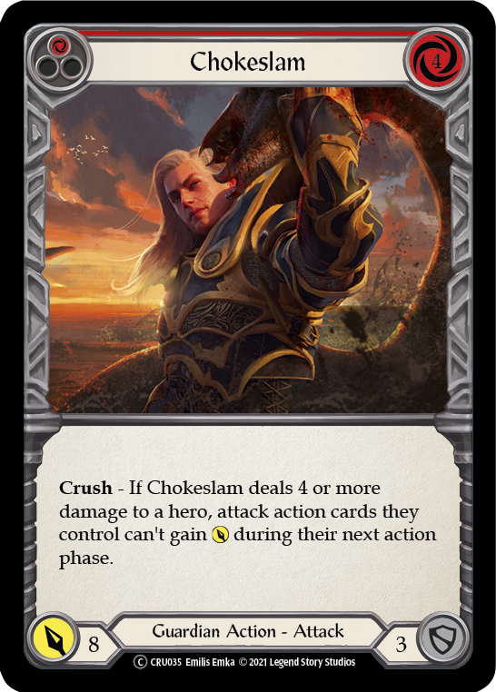Chokeslam (Red) [U-CRU035-RF] (Crucible of War Unlimited)  Unlimited Rainbow Foil