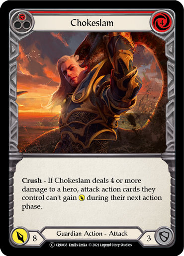 Chokeslam (Red) [U-CRU035-RF] (Crucible of War Unlimited)  Unlimited Rainbow Foil