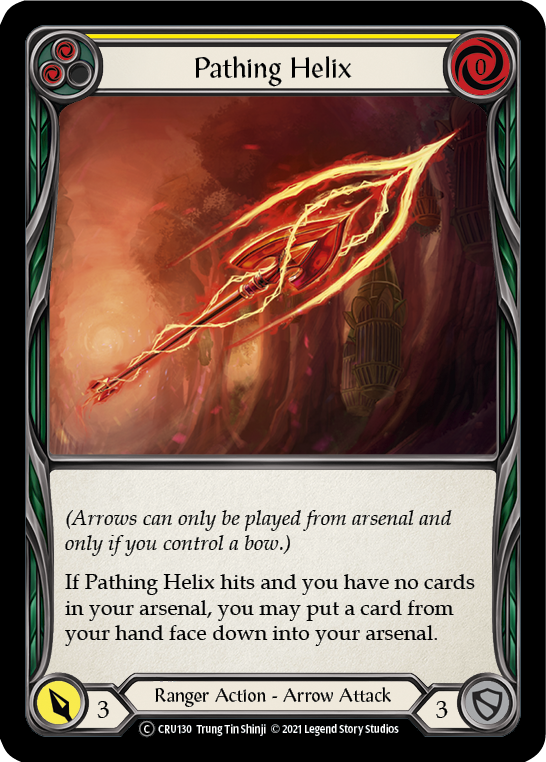 Pathing Helix (Yellow) [U-CRU130-RF] (Crucible of War Unlimited)  Unlimited Rainbow Foil