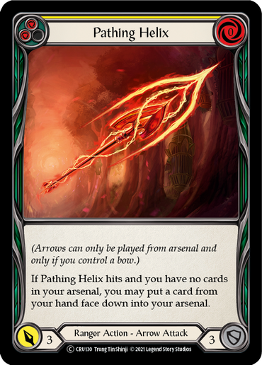 Pathing Helix (Yellow) [U-CRU130-RF] (Crucible of War Unlimited)  Unlimited Rainbow Foil
