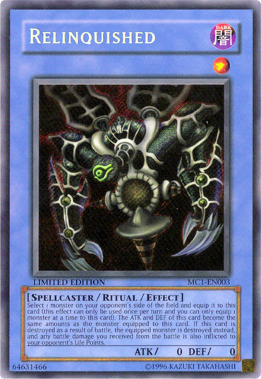 Relinquished [MC1-EN003] Secret Rare